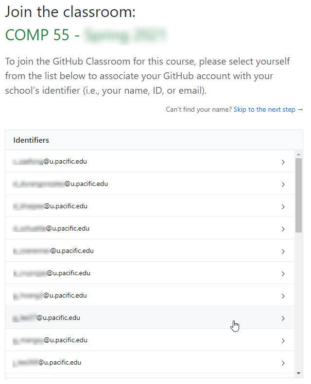 Join the GitHub classroom