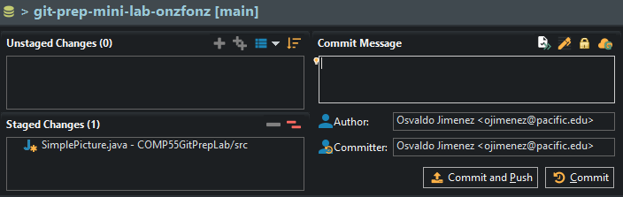 Git Staging View